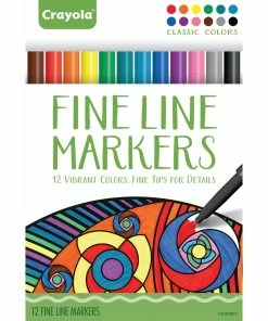CRAYOLA 12CT FINE LINE MARKERS CLASSIC