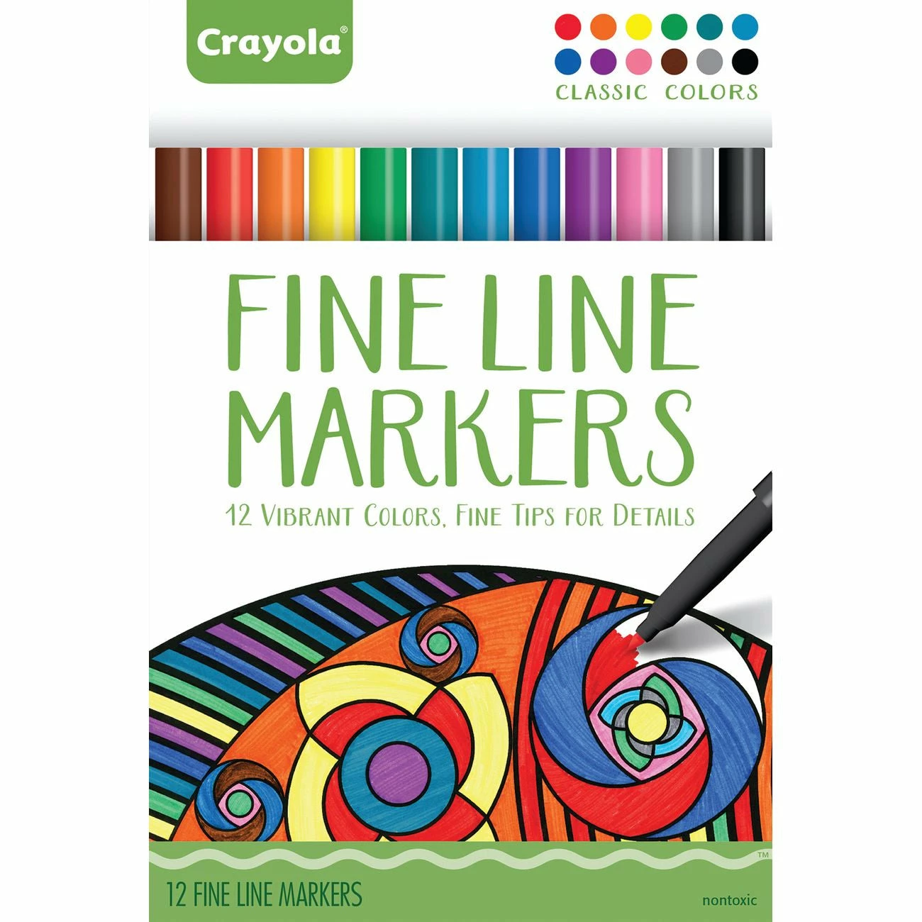 CRAYOLA 12CT FINE LINE MARKERS CLASSIC 1 CRAYOLA 12CT FINE LINE MARKERS CLASSIC
