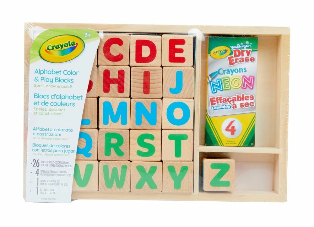 CRAYOLA ALPHABET COLOUR AND PLAY BLOCKS 1 CRAYOLA ALPHABET COLOUR AND PLAY BLOCKS