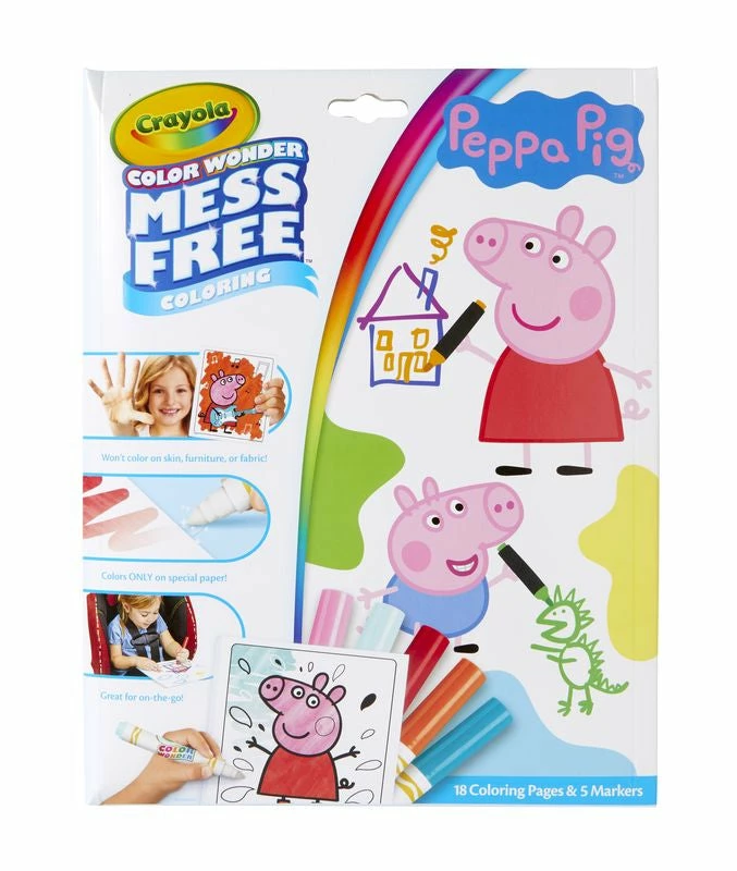 CRAYOLA COLOUR WONDER MESS FREE COLOURING PEPPA PIG 1 CRAYOLA COLOUR WONDER MESS FREE COLOURING PEPPA PIG
