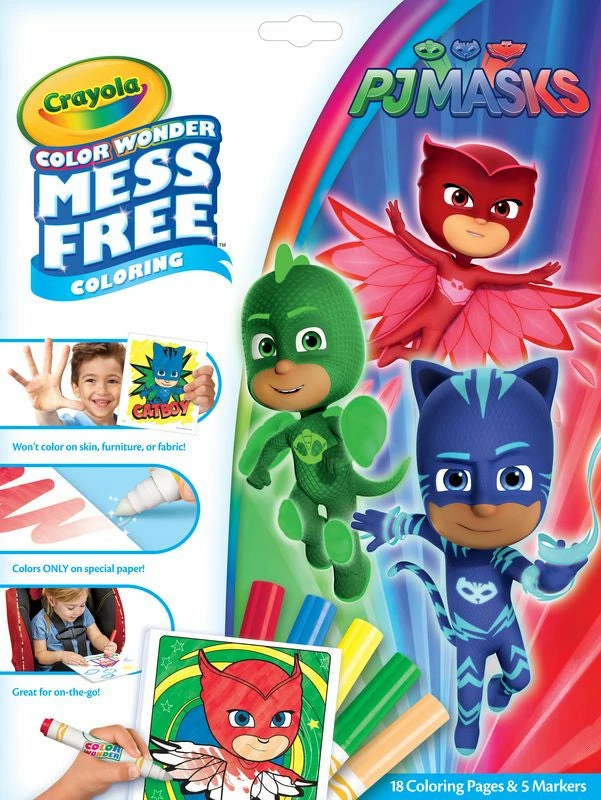 CRAYOLA COLOR WONDER MESS FREE PJ MASKS 1 CRAYOLA COLOR WONDER MESS FREE PJ MASKS