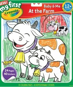 CRAYOLA COLOUR & STICKER BOOK AT THE FARM