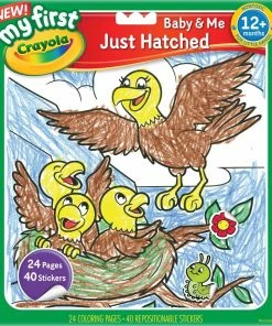 CRAYOLA COLOUR & STICKER BOOK JUST HATCHED