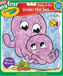 CRAYOLA COLOUR & STICKER BOOK UNDER THE SEA
