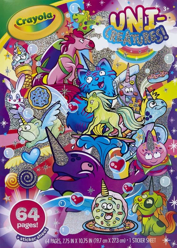 CRAYOLA UNI-CREATURES 64 PAGE COLOURING BOOK 1 CRAYOLA UNI-CREATURES 64 PAGE COLOURING BOOK