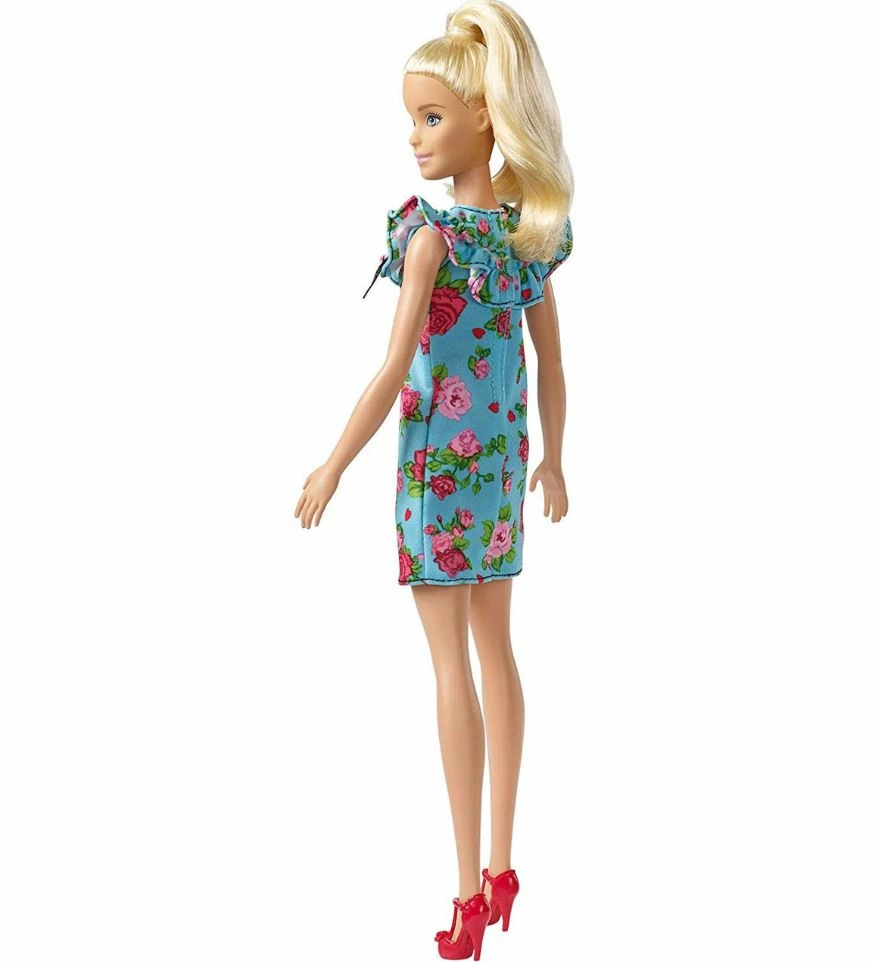 BARBIE FASHIONISTA DOLL TEAL FLORAL DRESS 3 BARBIE FASHIONISTA DOLL TEAL FLORAL DRESS - Image 3