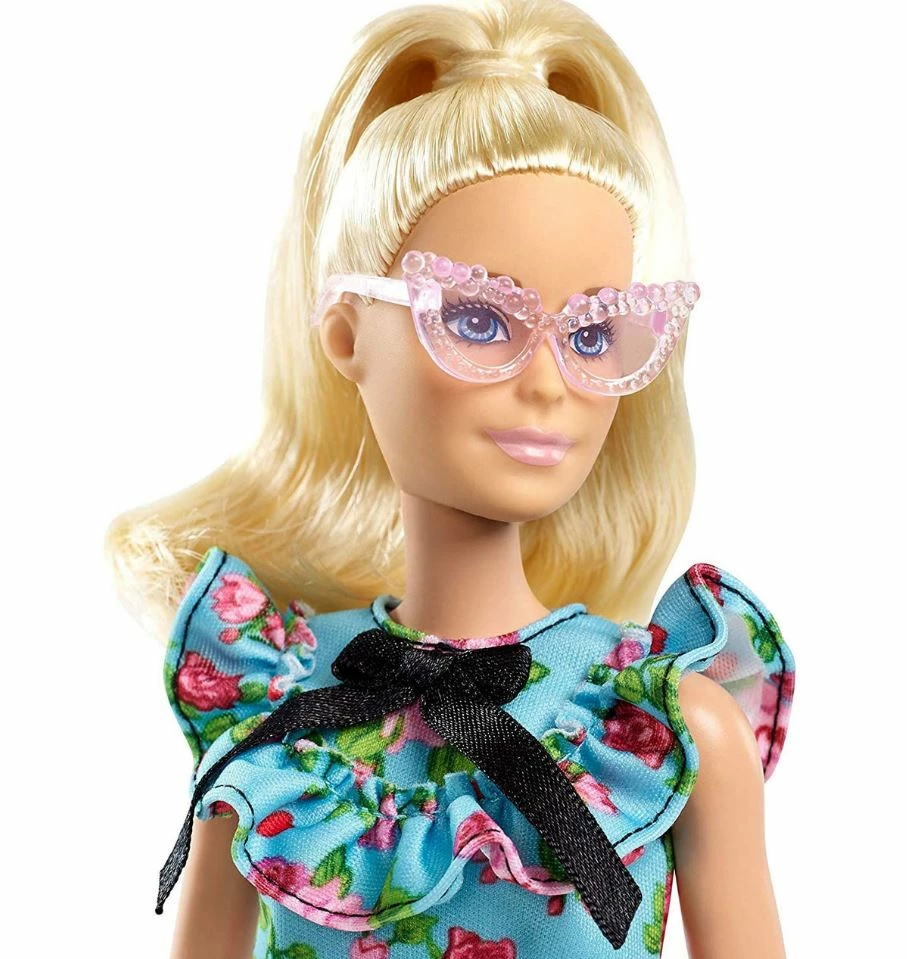 BARBIE FASHIONISTA DOLL TEAL FLORAL DRESS 5 BARBIE FASHIONISTA DOLL TEAL FLORAL DRESS - Image 5