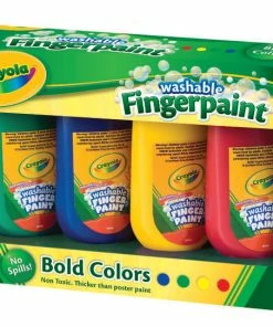 CRAYOLA WASHABLE FINGER PAINTS BOLD COLORS 4 PACK