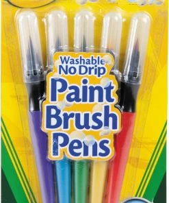 CRAYOLA WASHABLE PAINT BRUSH PENS 5 PACK