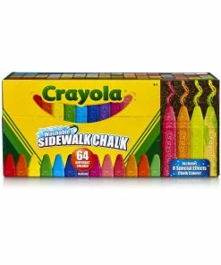 CRAYOLA WASHABLE SIDEWALK CHALK 64 DIFFERENT COLORS
