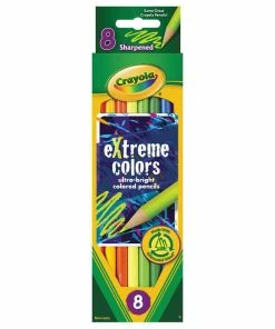 CRAYOLA 8 EXTREME COLOURED PENCILS