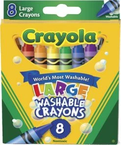CRAYOLA ULTRA-CLEAN LARGE WASHABLE CRAYONS 8 PACK