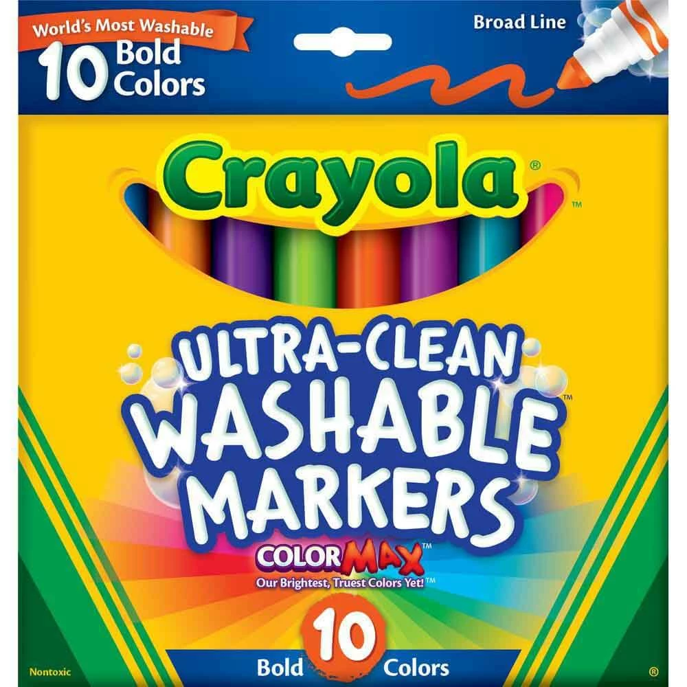 CRAYOLA ULTRA CLEAN BOLD MARKERS 10 COLORS 1 CRAYOLA ULTRA CLEAN BOLD MARKERS 10 COLORS