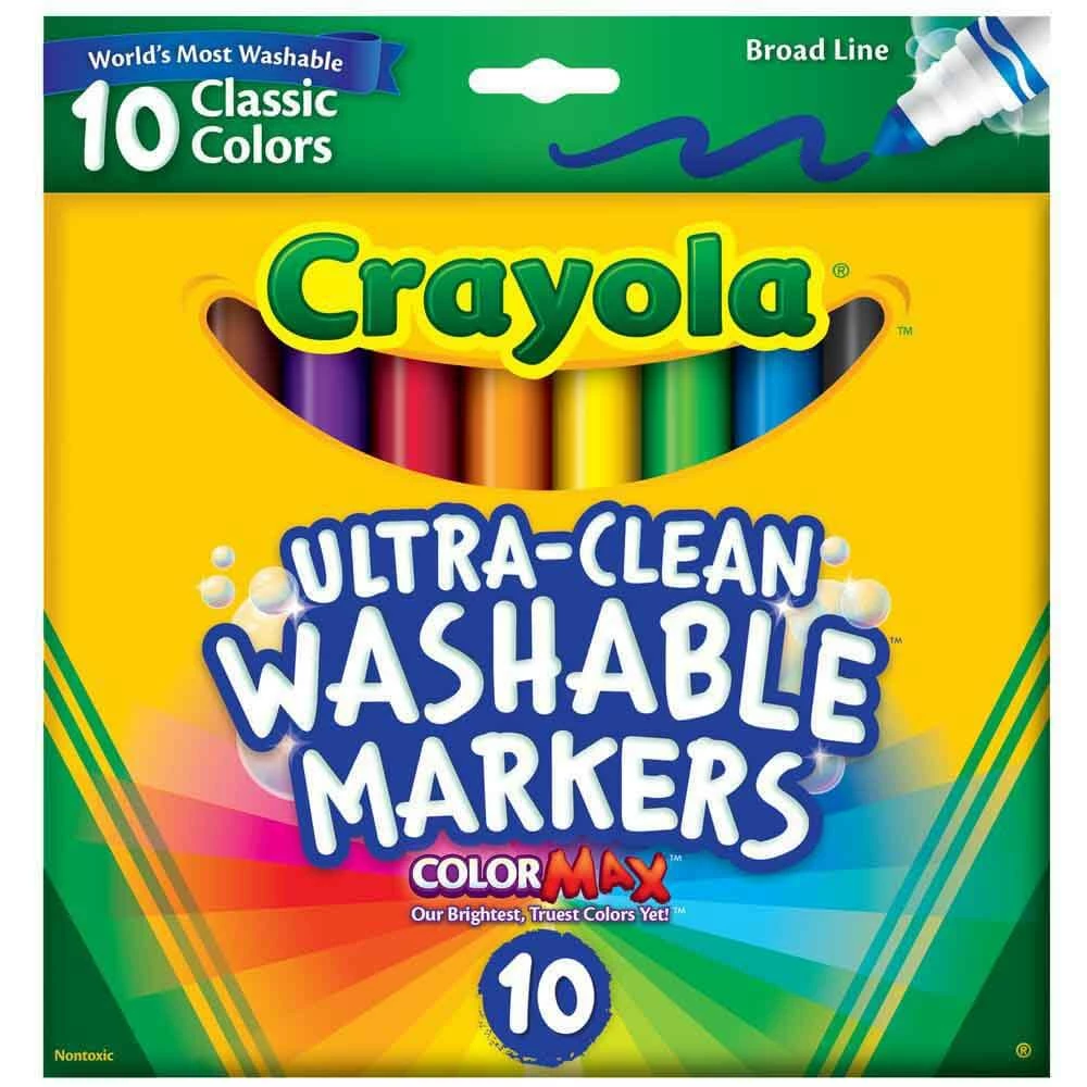 CRAYOLA ULTRA-CLEAN WASHABLE MARKERS 10 PACK 2 CRAYOLA ULTRA-CLEAN WASHABLE MARKERS 10 PACK - Image 2