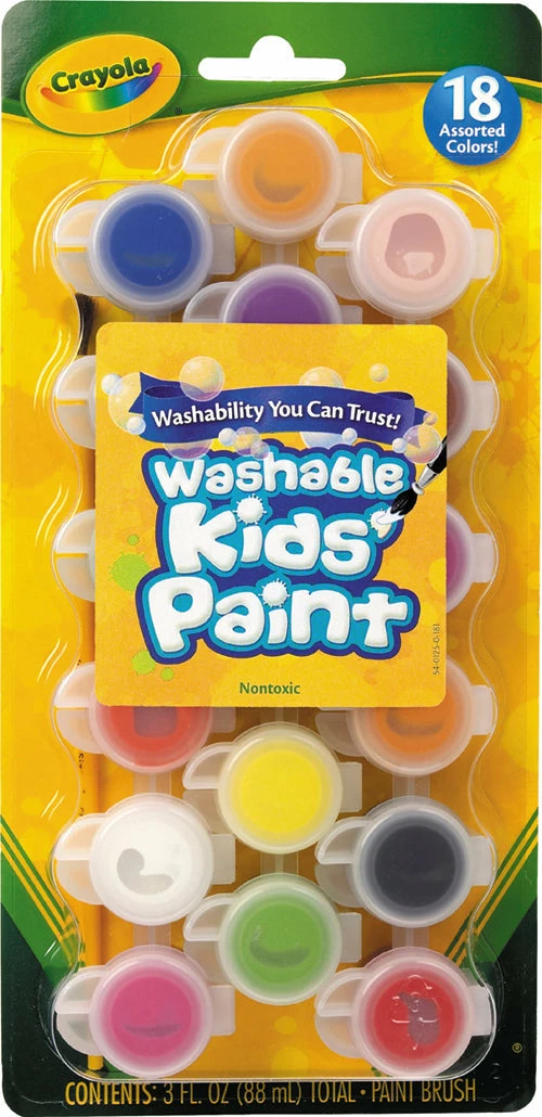 CRAYOLA KIDS POSTER PAINTS 18 PACK WITH BRUSH 1 CRAYOLA KIDS POSTER PAINTS 18 PACK WITH BRUSH