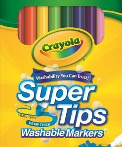 CRAYOLA WASHABLE SUPER TIP MARKERS 10 PACK