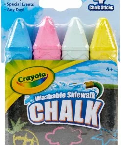 CRAYOLA WASHABLE SIDEWALK CHALK 4 PACK