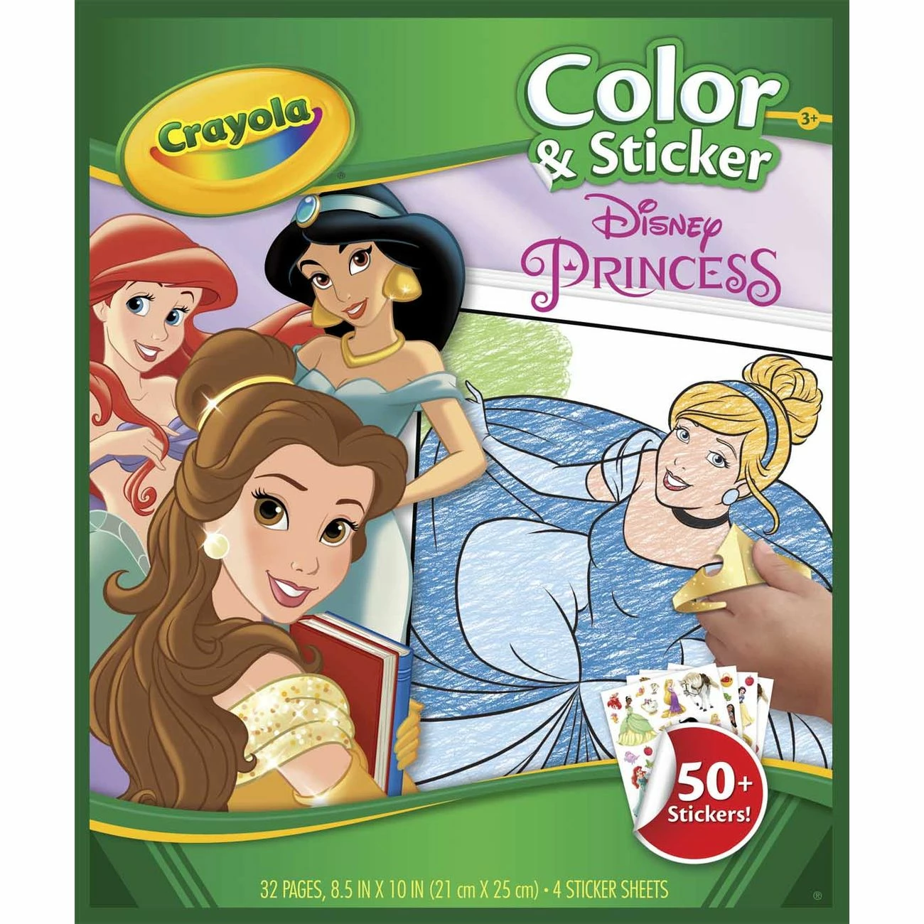 CRAYOLA DISNEY PRINCESS COLOR & STICKER BOOK 1 CRAYOLA DISNEY PRINCESS COLOR & STICKER BOOK