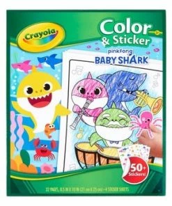 CRAYOLA COLOR AND STICKER BOOK BABY SHARK