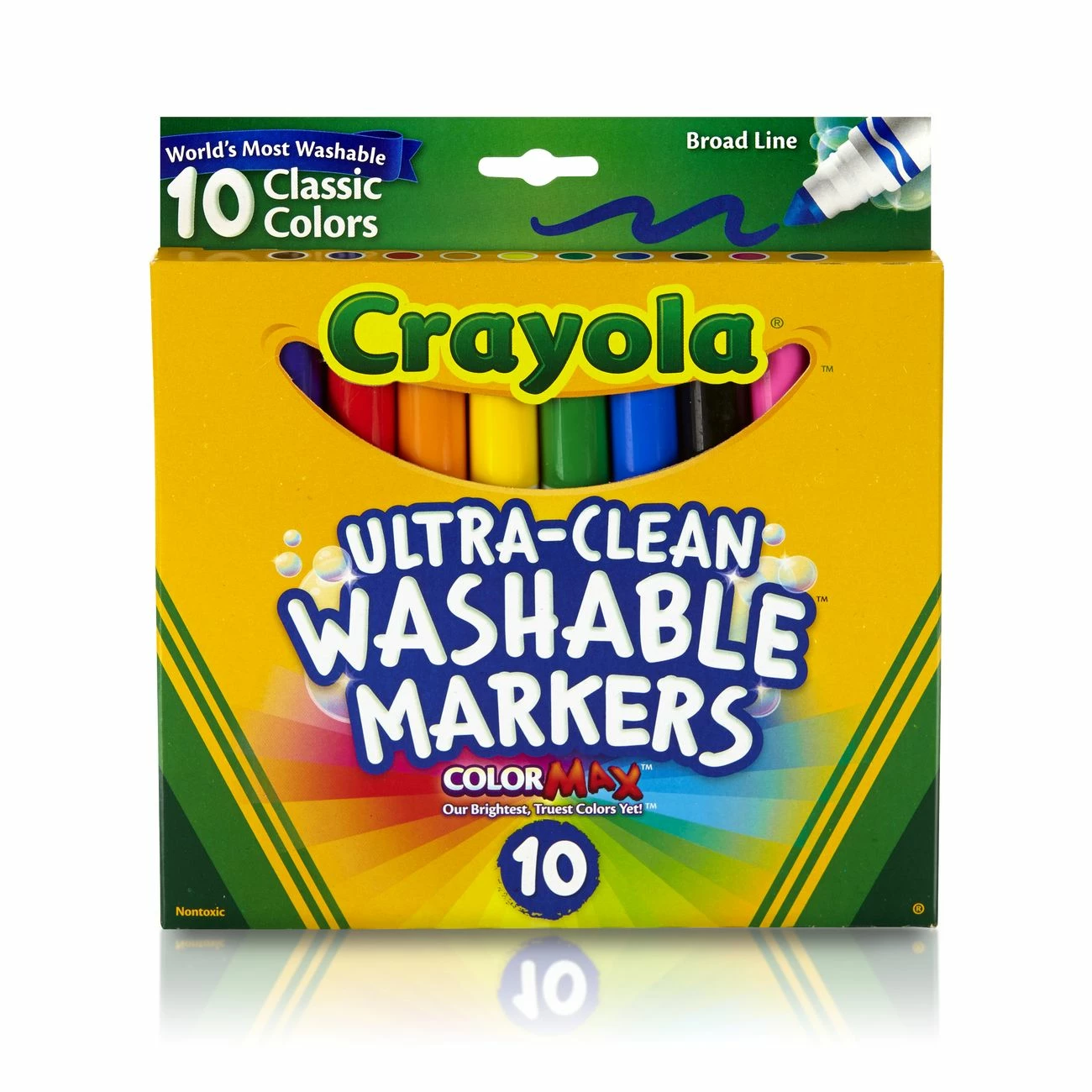 CRAYOLA ULTRA-CLEAN WASHABLE MARKERS 10 PACK 1 CRAYOLA ULTRA-CLEAN WASHABLE MARKERS 10 PACK