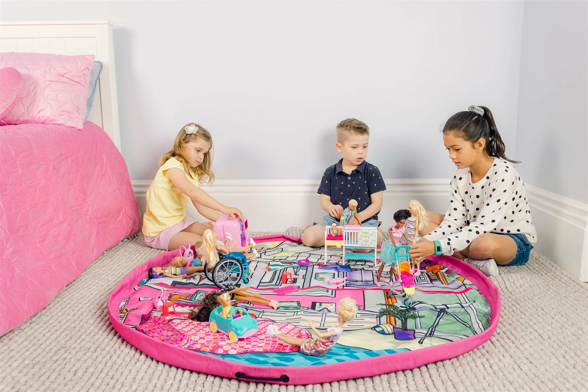 BARBIE PLAY POUCH TOY STORAGE BAG & MAT 5 BARBIE PLAY POUCH TOY STORAGE BAG & MAT - Image 5