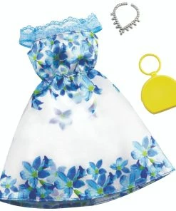 BARBIE FASHIONS BLUE AND WHITE FLOWERS