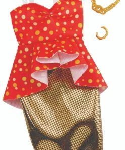 BARBIE FASHIONS RED AND YELLOW POLKA DOTS