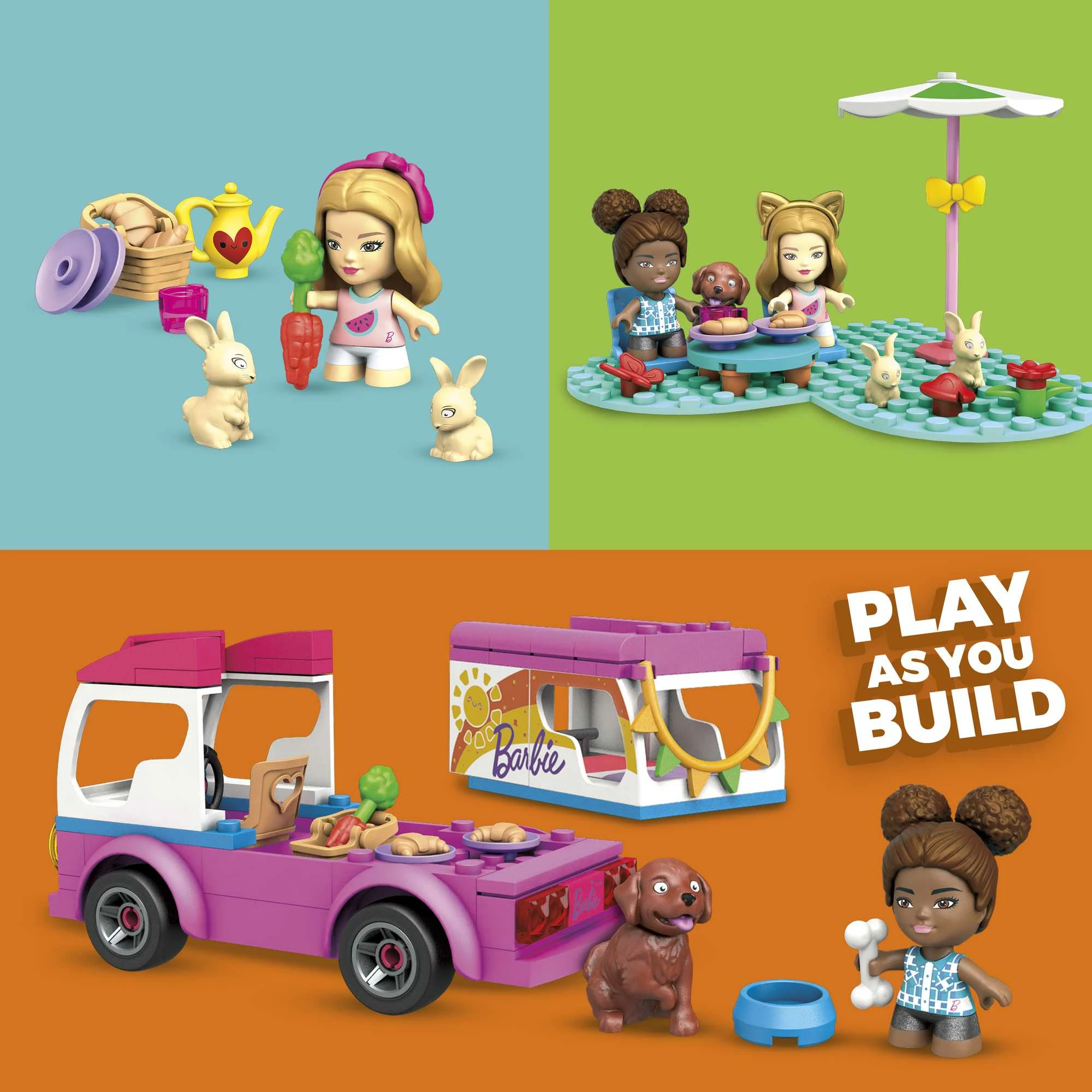 MEGA CONSTRUX BARBIE BUILDING SETS ADVENTURE DREAMCAMPER 123 PIECES 6 MEGA CONSTRUX BARBIE BUILDING SETS ADVENTURE DREAMCAMPER 123 PIECES - Image 6