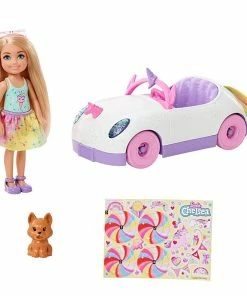 BARBIE CHELSEA DOLL & UNICORN CAR -CRAYOLA Shop GXT41 01