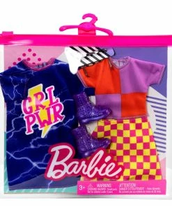 BARBIE FASHIONS 2 PACK GRL PWR DRESS AND PURPLE SHIRT