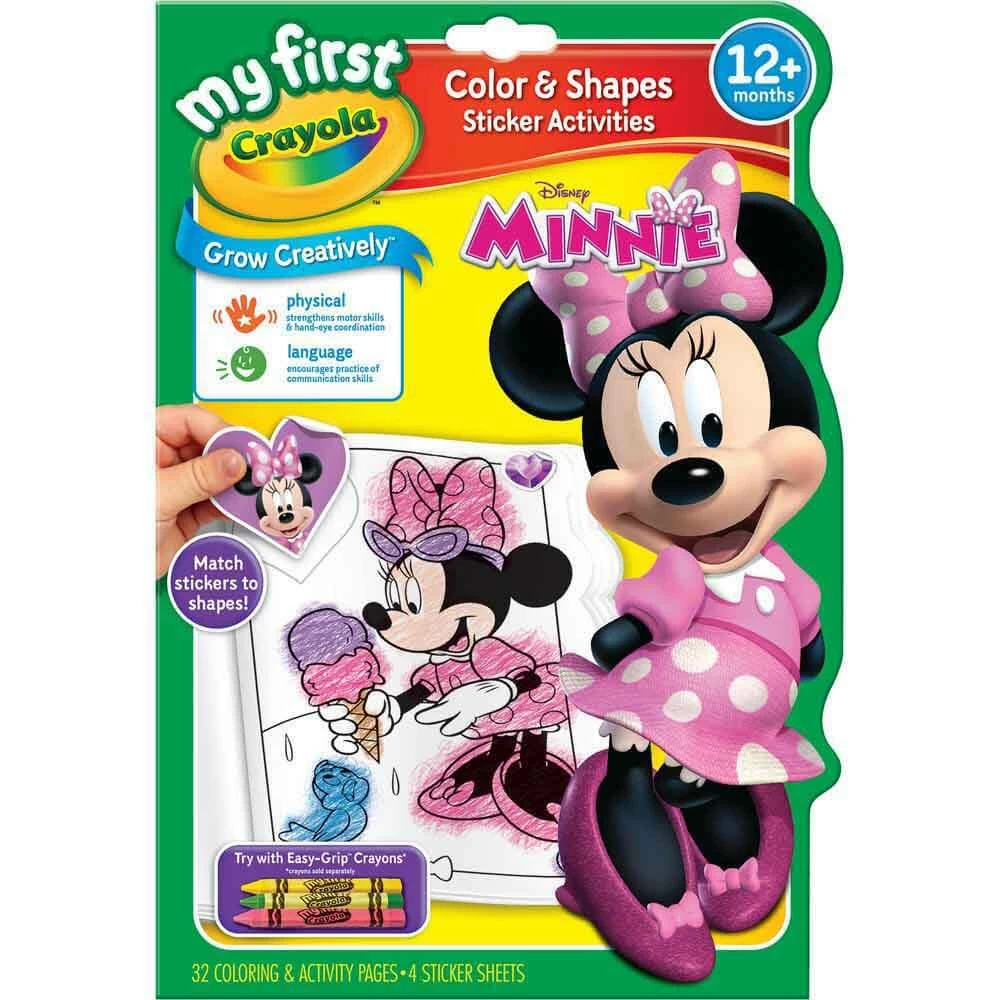 CRAYOLA MY FIRST COLOR AND SHAPES STICKER ACTIVITIES MINNIE MOUSE 1 CRAYOLA MY FIRST COLOR AND SHAPES STICKER ACTIVITIES MINNIE MOUSE