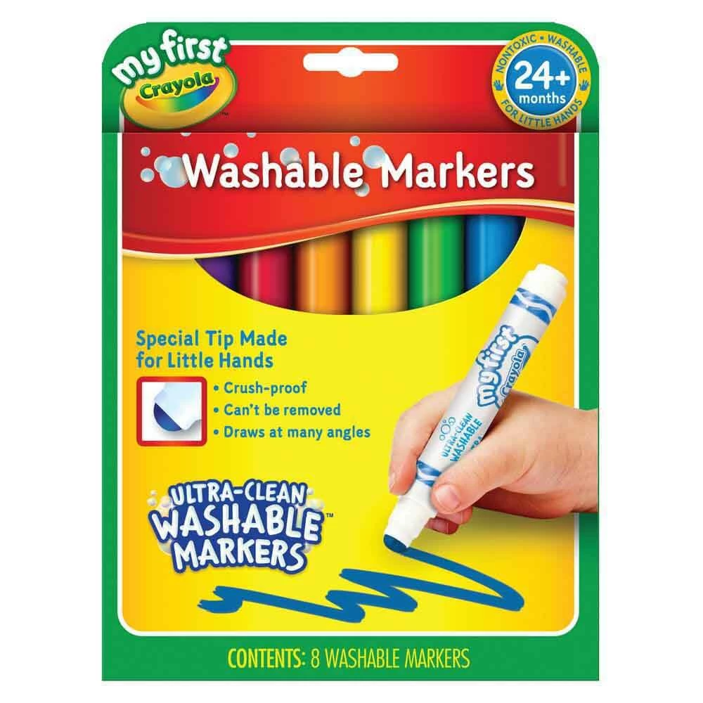 CRAYOLA MY FIRST WASHABLE MARKERS 8 PACK 1 CRAYOLA MY FIRST WASHABLE MARKERS 8 PACK