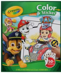 CRAYOLA PAW PATROL COLOR & STICKER BOOK
