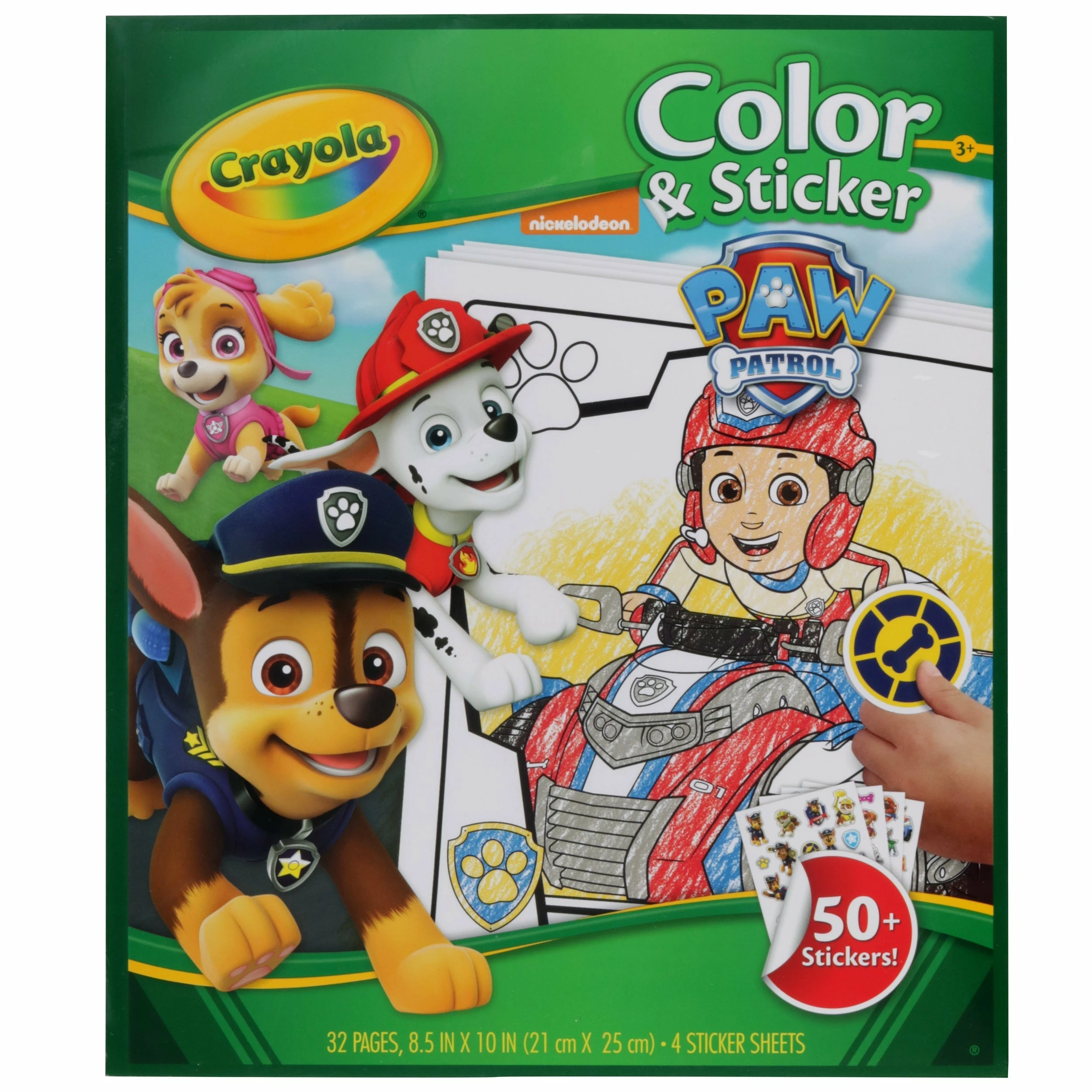 CRAYOLA PAW PATROL COLOR & STICKER BOOK 1 CRAYOLA PAW PATROL COLOR & STICKER BOOK